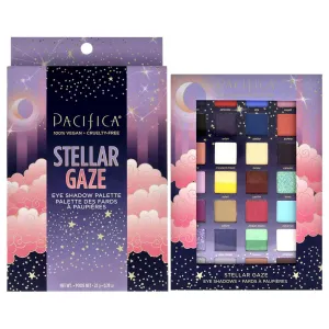 Pacifica Stellar Gaze Eye Shadow Palette - 28 Shades Mineral Eye Shadow Face Makeup Blendable Pigmented Dreamy Pastels, Neutrals, Matte Shimmer & Glitter Finishes w/Vitamin E Talc-Free Vegan Clean