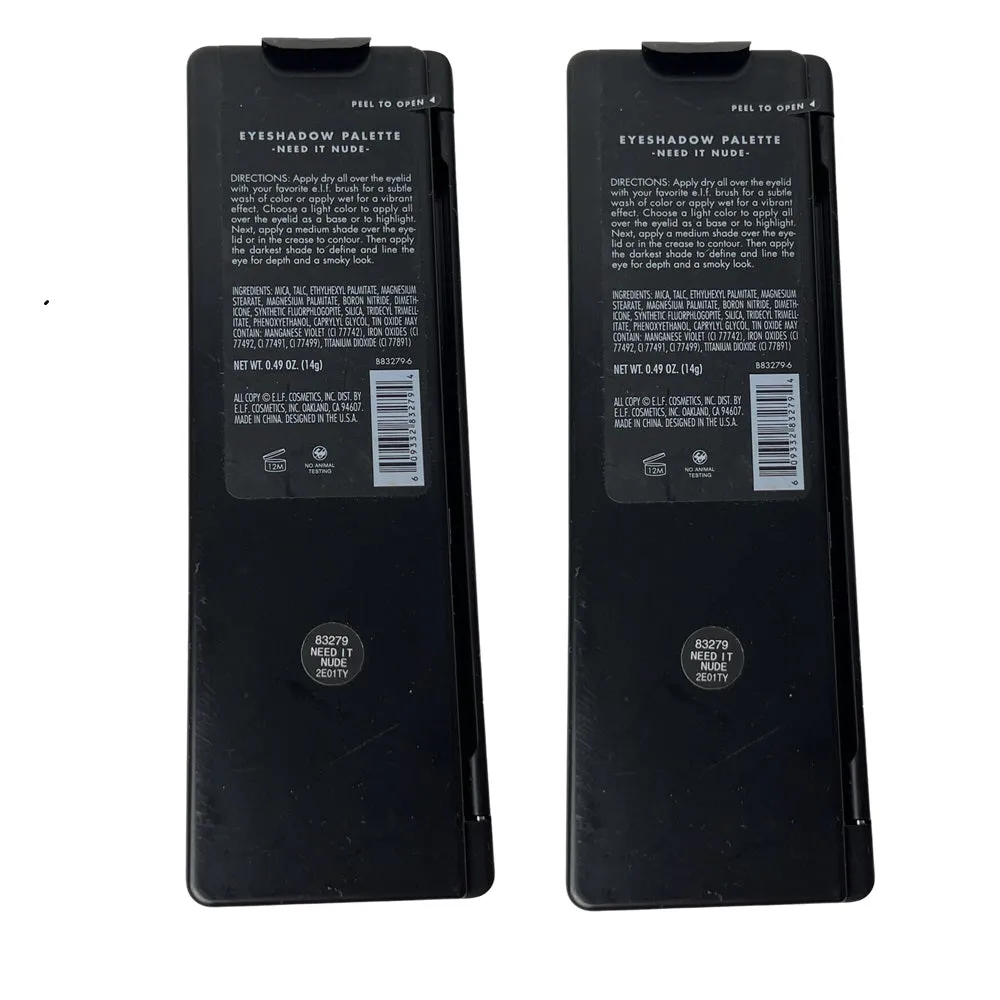 Pack of 2 e.l.f. Eyeshadow Palette, Need it Nude 83279
