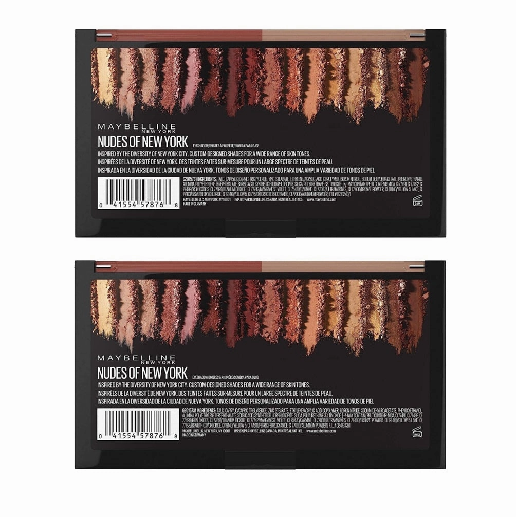 Pack of 2 Maybelline New York Eyeshadow Palette, Nudes of New York 01