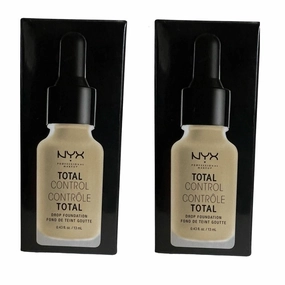 Pack of 2 NYX Total Control Drop Foundation, Nude # TCDF06.5