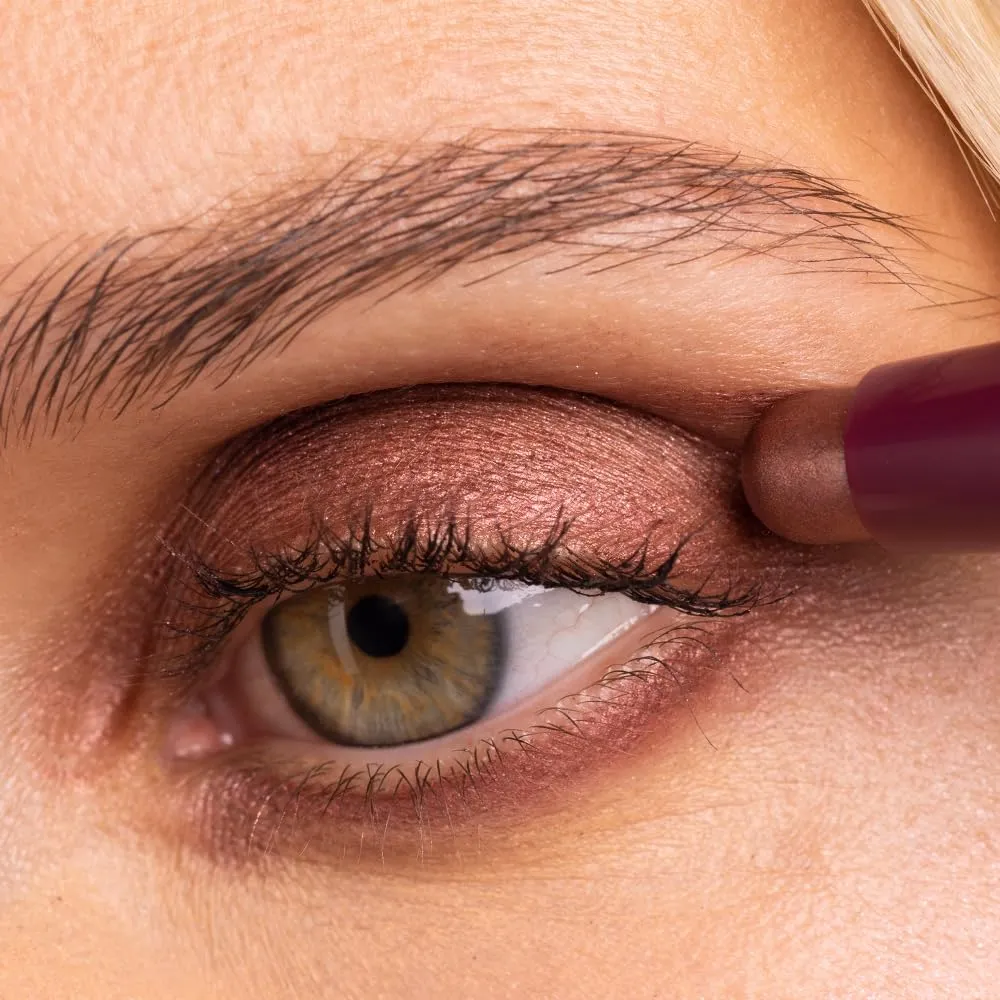 Palladio Waterproof Eyeshadow Stick with Blending Sponge, Long Lasting & Effortless Application, Smudge Free & Crease Proof Formula, Matte & Shimmer Shades, Buildable Eye Shadow (Burgundy Shimmer)