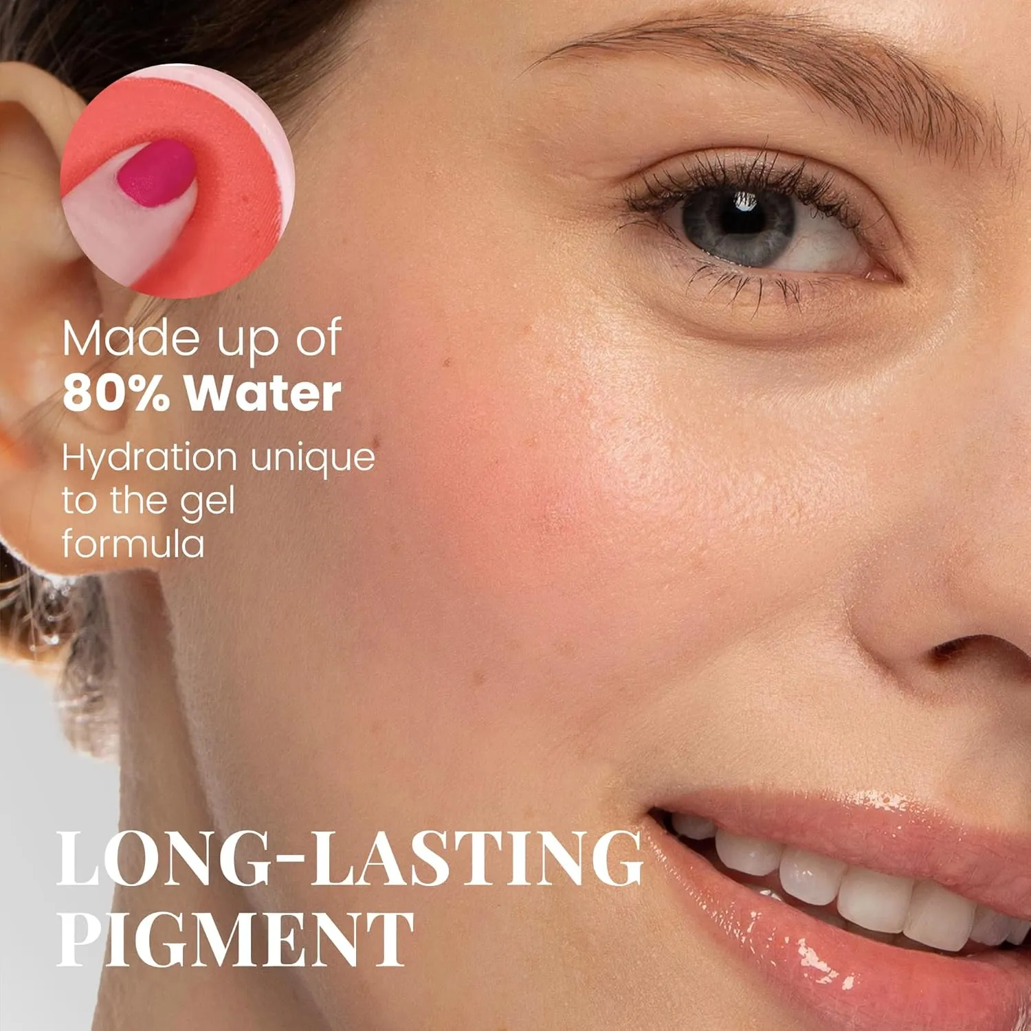 Paul & Joe Gel Blush, Bright and Buildable Blush Makeup, Water-Based Gel Makeup Blush with Hydrating Oils for Dewy, Radiant Finish, Baby Pink Cheek Tint, 02 Mignonne, 0.71 oz