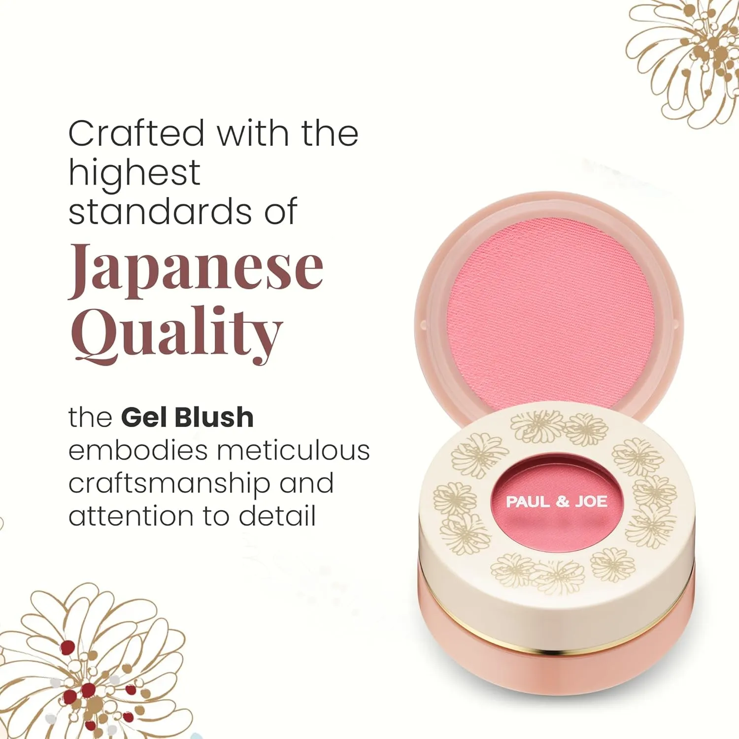 Paul & Joe Gel Blush, Bright and Buildable Blush Makeup, Water-Based Gel Makeup Blush with Hydrating Oils for Dewy, Radiant Finish, Baby Pink Cheek Tint, 02 Mignonne, 0.71 oz