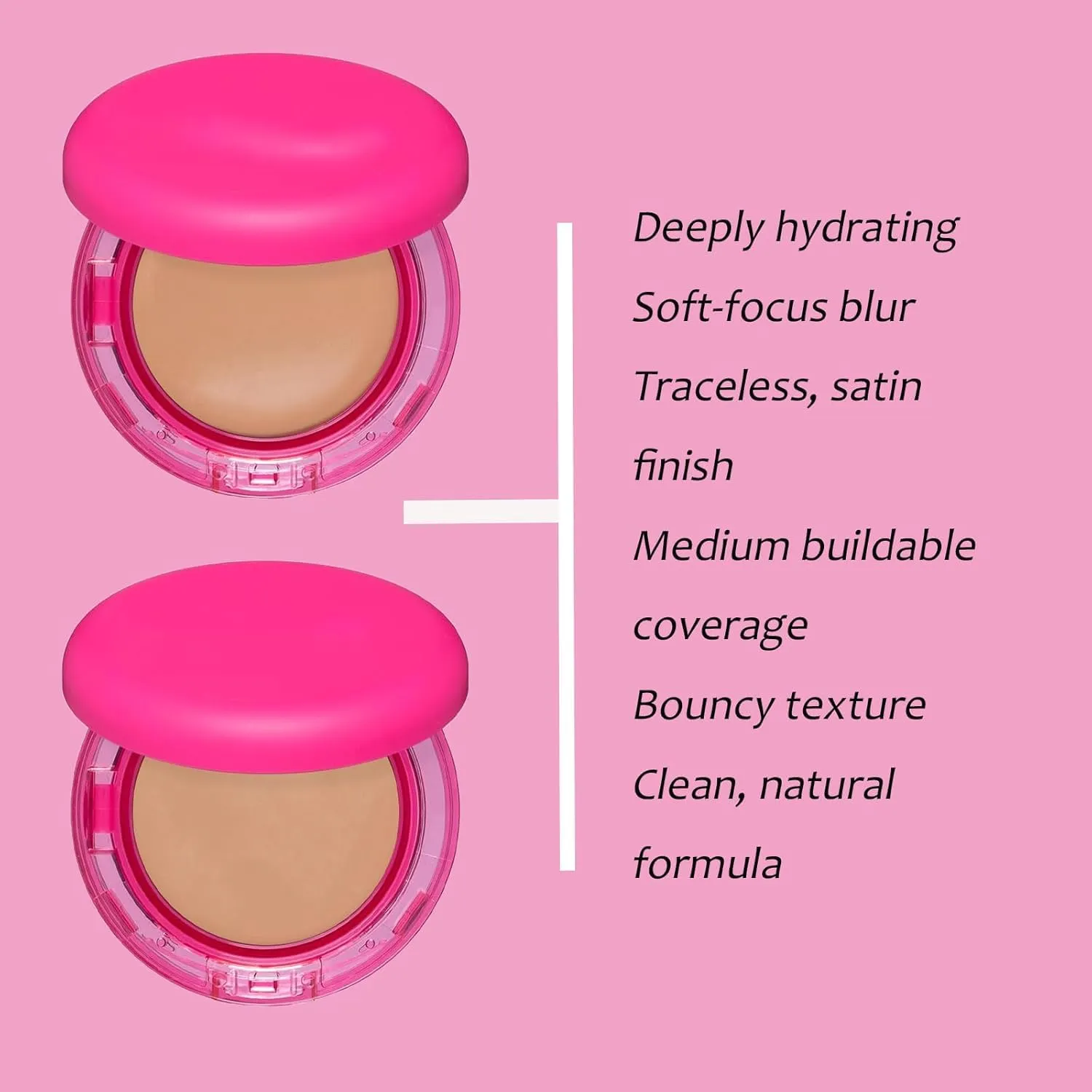Peptide Bouncees Foundation, Age Defying Foundation for Mature Skin, All Skin Types, Medium Buildable Coverage (Fair Light, ounce)