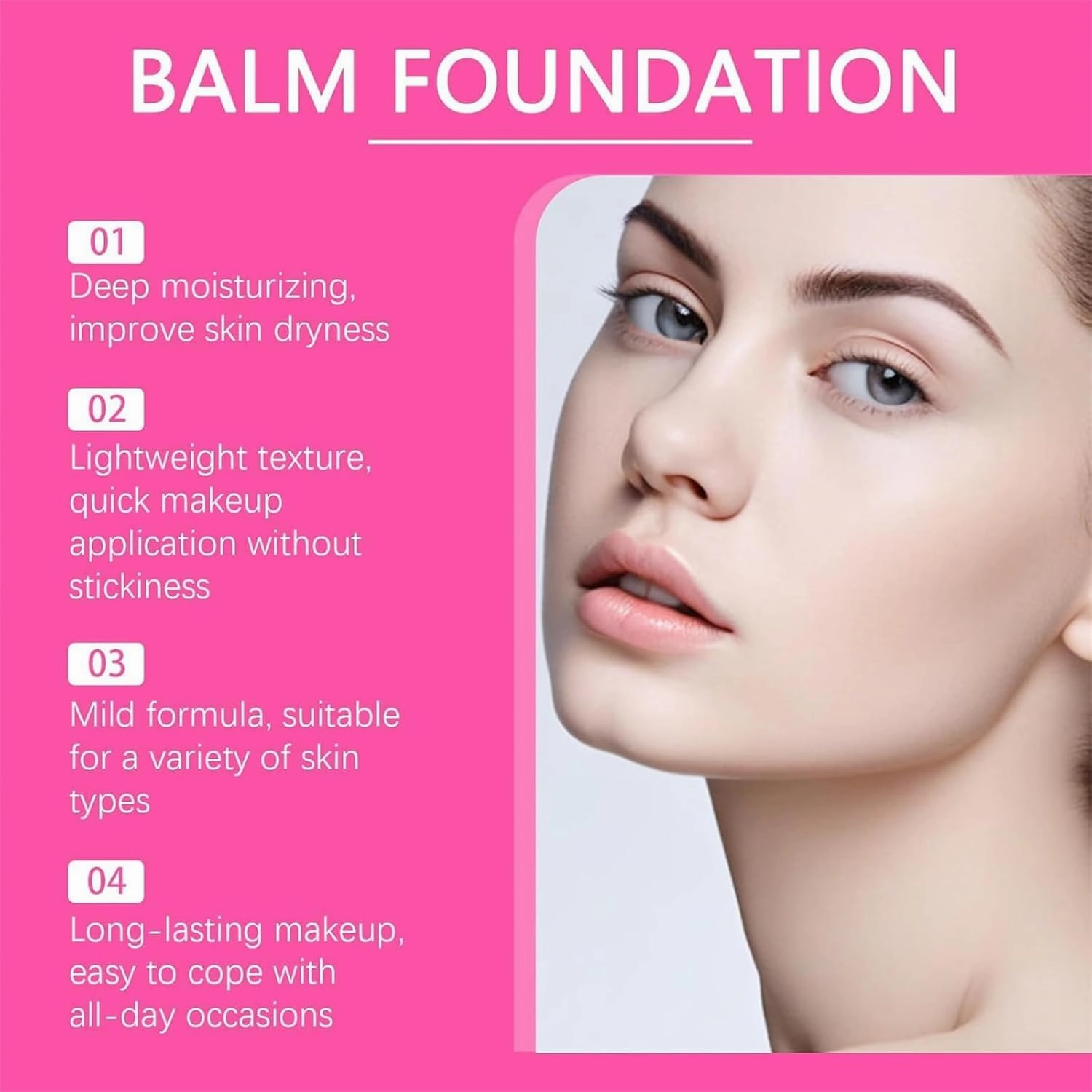 Peptide Bounce Balm Foundation for Mature Skin ，Defying Makeup with Vegan Clean Formula, Medium Buildable Coverage to Blur Fine Lines & Smooth Texture, All Skin Types (Fair-Light, A)