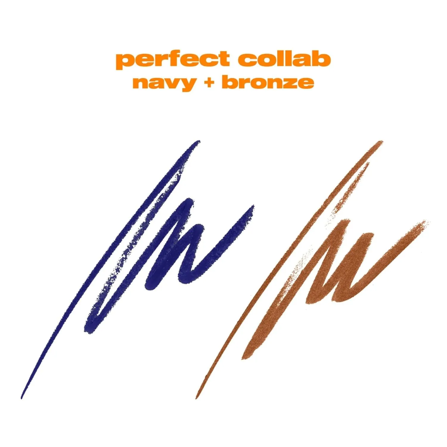 Perfect Collab Eyeliner Duo | Navy   Bronze | Creamy, Easy-Glide | Ultra-Pigmented Wax Pencils | No Budge Eye Pencil (0.03 oz)