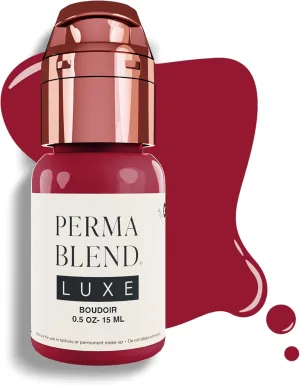 Perma Blend Luxe - Boudoir - Vegan Lip Tattoo Ink - Fuchsia Microblading Pigment - Cool Base with Pink-Red Hue Undercurrent - for Lip Blush & Permanent Makeup - Cruelty-Free (0.5 oz)