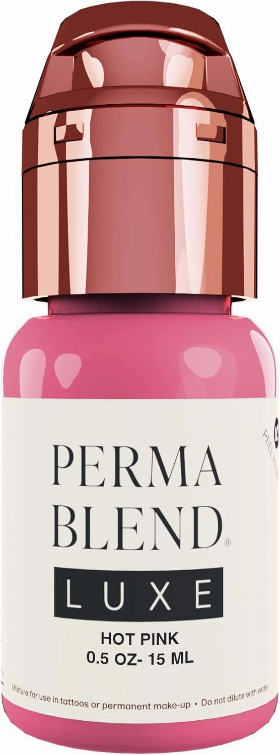 Perma Blend Luxe - Hot Pink - Microblading Ink to Enhance Lip Color - Lip Tattoo & Lip Blushing Supplies for Permanent Lip Color - Bright Pink Lip Blush - Vegan (0.5 oz)