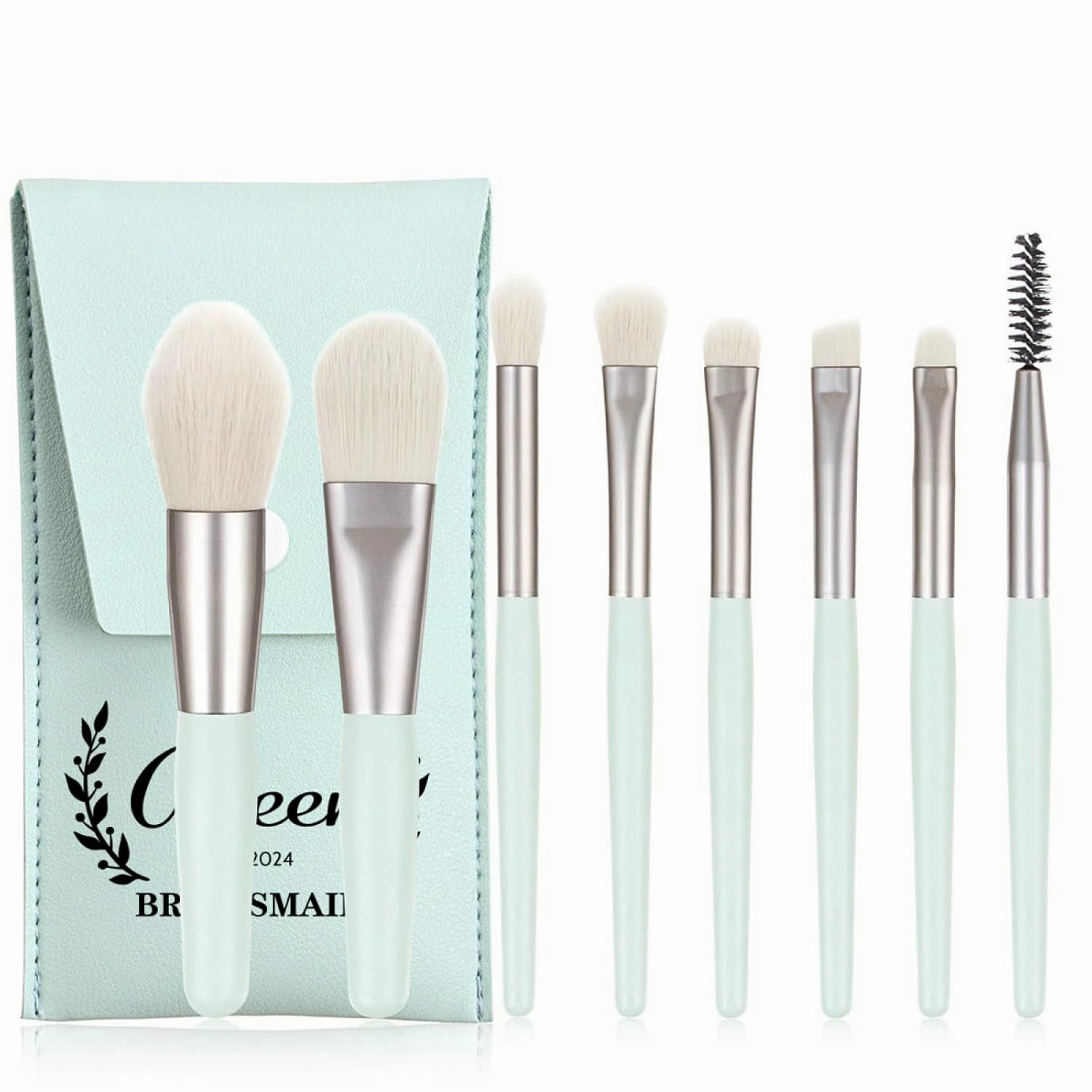Personalized 5 Sets Travel Makeup Brush Custom Bridesmaid Gift Brushes Bag Bridal Shower Favors Face Make up Brushes Blending Powder Blush for Wedding Bachelorette Party Gift
