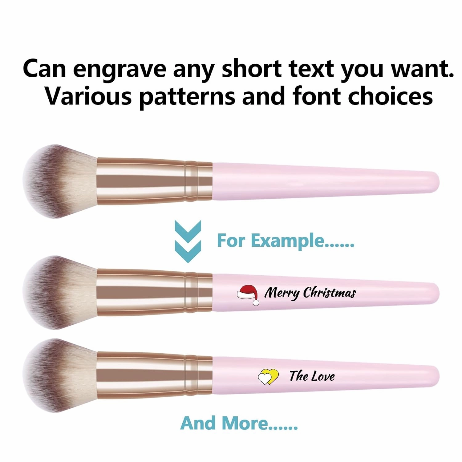 Personalized Gift Custom Makeup Brush Set, 18 Pcs Premium Synthetic Personalized Makeup Brushes Foundation Eyeshadow Brush Powder Blush Concealers Brush Set Travel Makeup Brushes with Case(Pink)