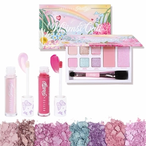 Petite ’N Pretty WhimsiCali Eyeshadow & Cheek Makeup Palette & So Dreamy 10K Shine Lip Gloss Duo (First Freeze & Rosy Dreams) for Kids, Tweens and Teens