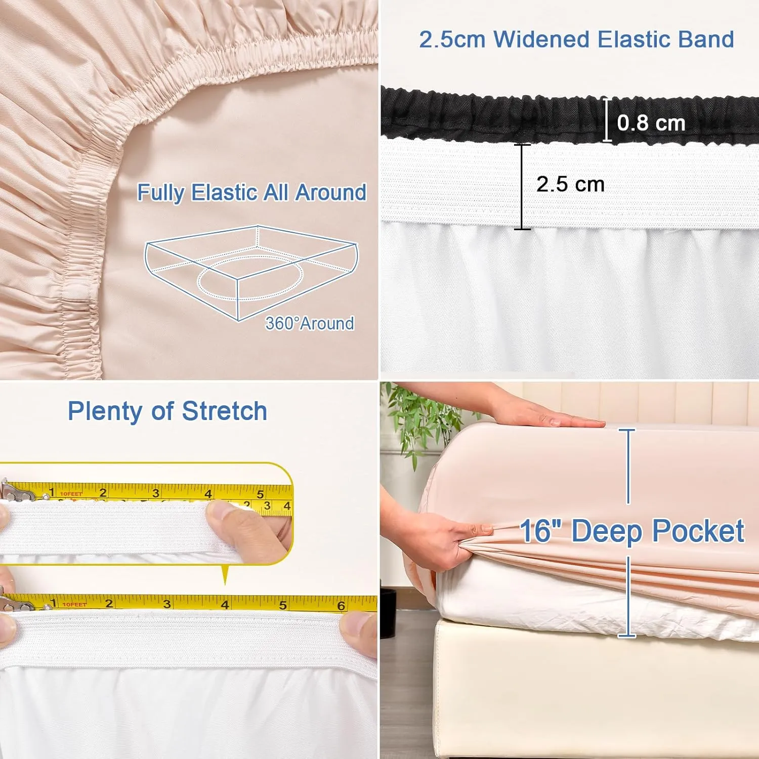 PHF 100% Rayon Derived from Bamboo Cooling Fitted Sheet Twin for Hot Sleeper,16" Deep Pocket, 2.5cm Wider Strong Elastic Easy Fit, Breathable Silky Smooth Soft,39"x 75",Peach Blush,No Pillowcases