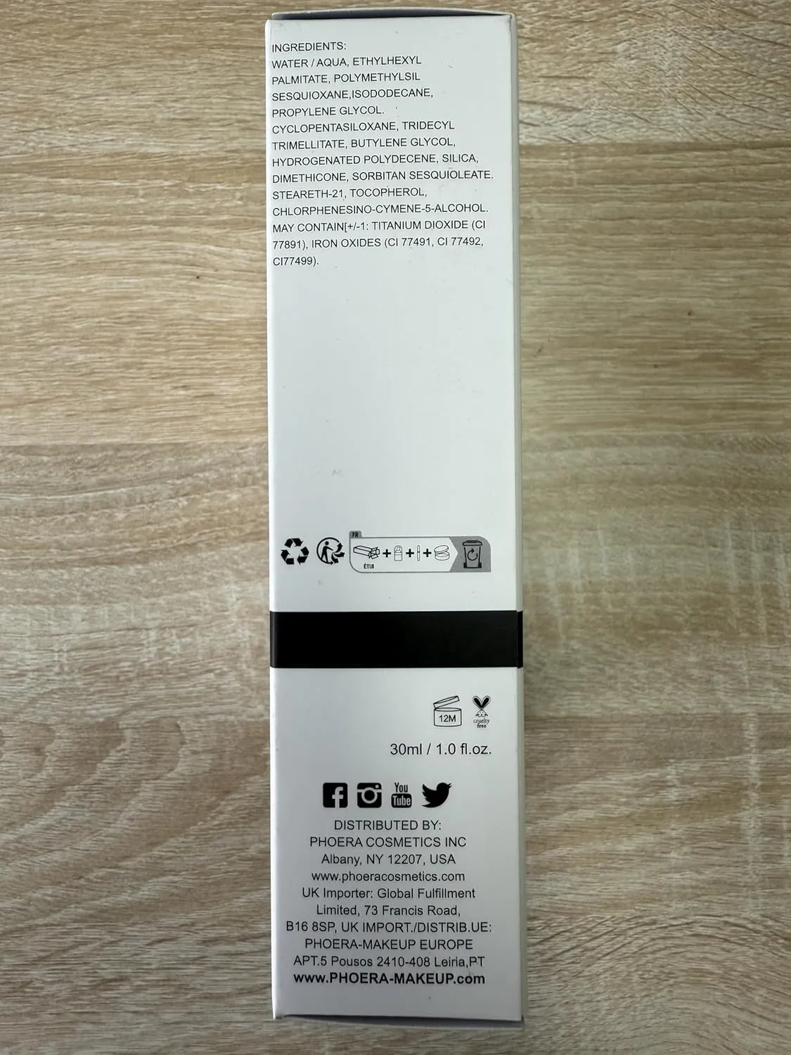 PHOERA Foundation & Concealer - Full Coverage, 24 Hour Fresh Wear with Matte Finish, Includes Primer & Powder (111 Chestnut)