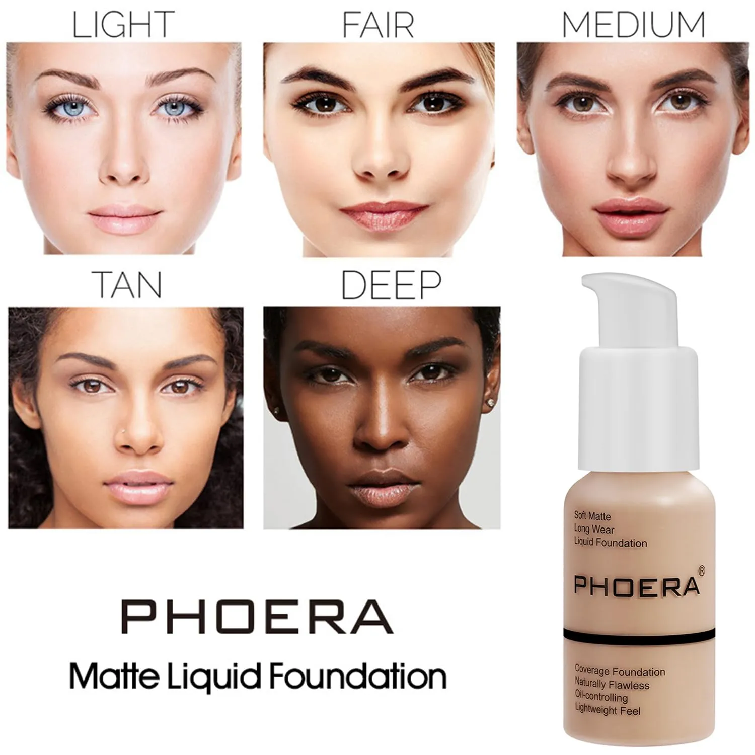 PHOERA Foundation Full Coverage,and Medium Coverage 2024 New PHOERA Foundation Makeup for Mature Skin,Lightweight Wrinkles Matte Natural Finish for a Flawless Complexion(104 N03/Buff Beige Buff Beige)