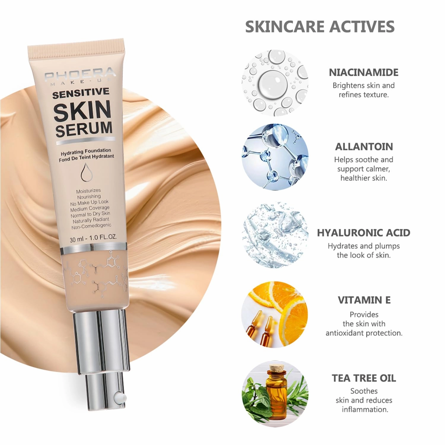 PHOERA Foundation Full Coverage,and 2024 New PHOERA Foundation Makeup for Mature Skin, Wrinkles Matte Natural Finish for a Flawless Complexion with Medium Coverage (102 N02/Nude Nude)