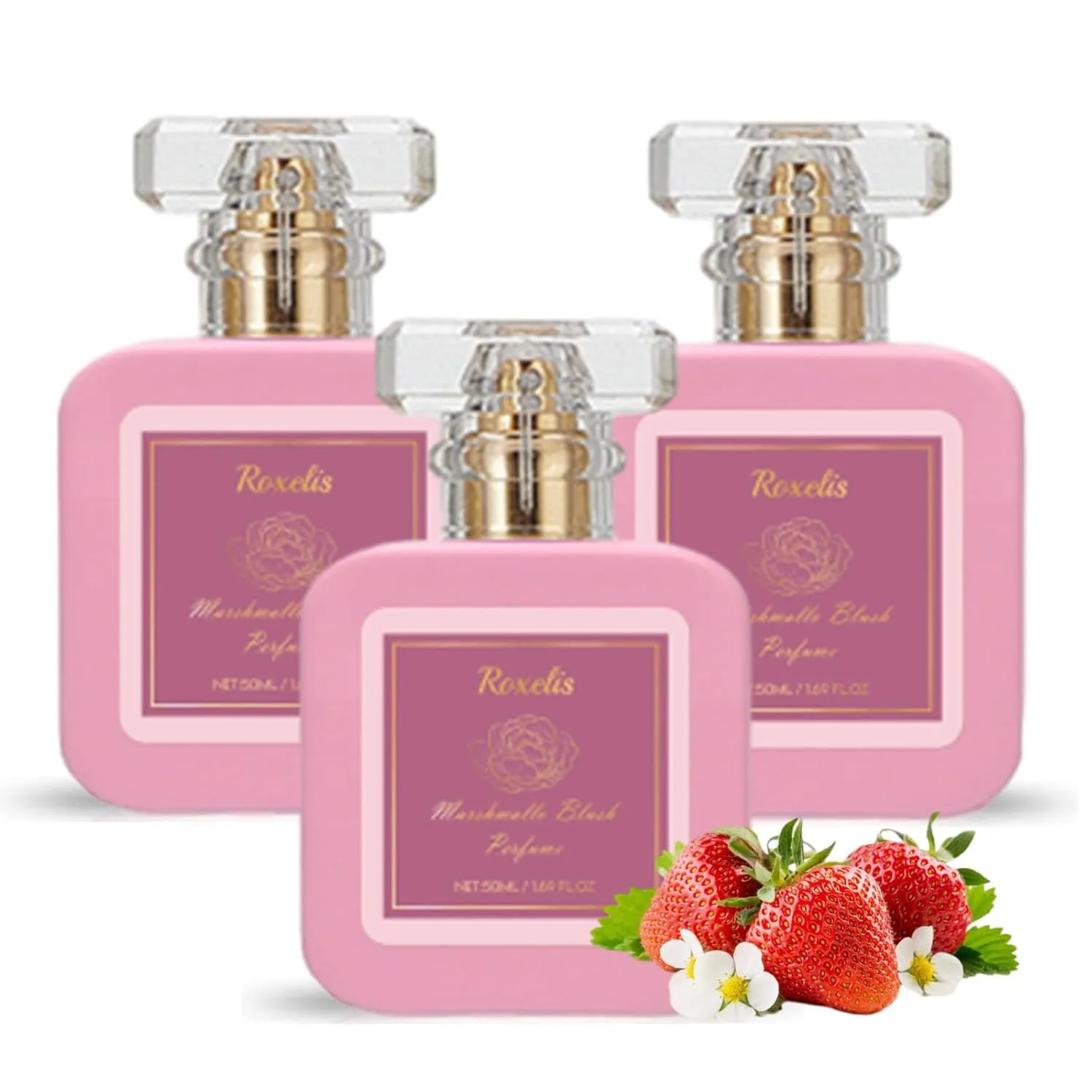 Pink Blush Shams Al Emarat Khususi Eau De Parfum Spray, Strawberry Marshmallow Blush Perfume for Women, Sophisticated & Sensual Arabian Ladies Perfume (3PC)
