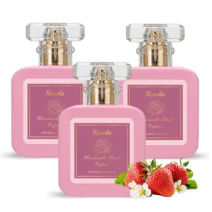 Pink Blush Shams Al Emarat Khususi Eau De Parfum Spray, Strawberry Marshmallow Blush Perfume for Women, Sophisticated & Sensual Arabian Ladies Perfume (3PC)