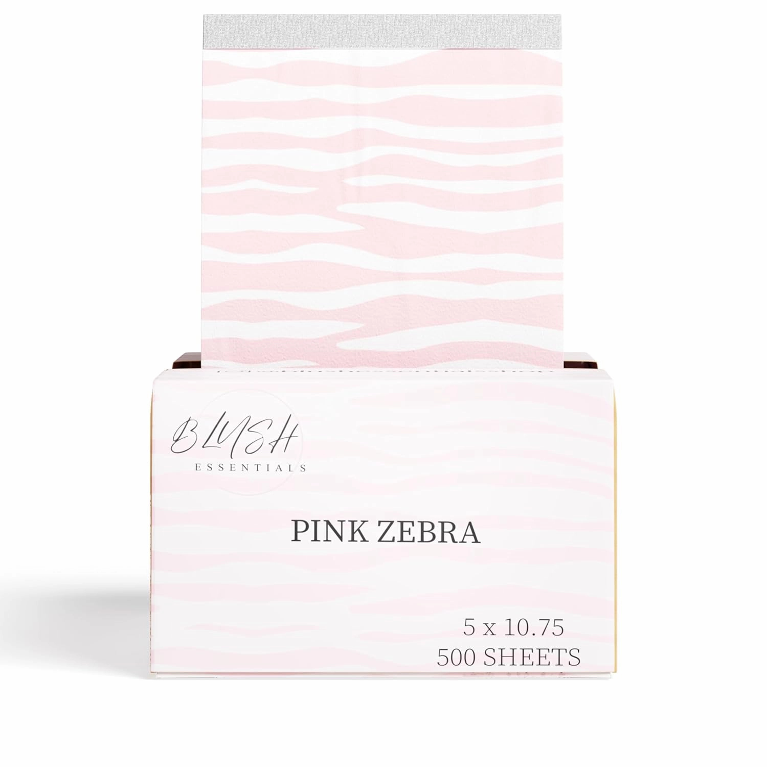 Pink Zebra Hair Salon Aluminum Foils - 500 Sheets, 5in x 10.75in - Tin Foil for Highlighting, Balayage, and Hair Color, Cute Hair Foils