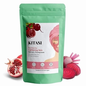 Pom-egr-ana-te & Beetroot Powder Face Pack for Brighter & Glowing Skin Tone | Helps In Anti – Ageing & Natural Pink Blush, 80g
