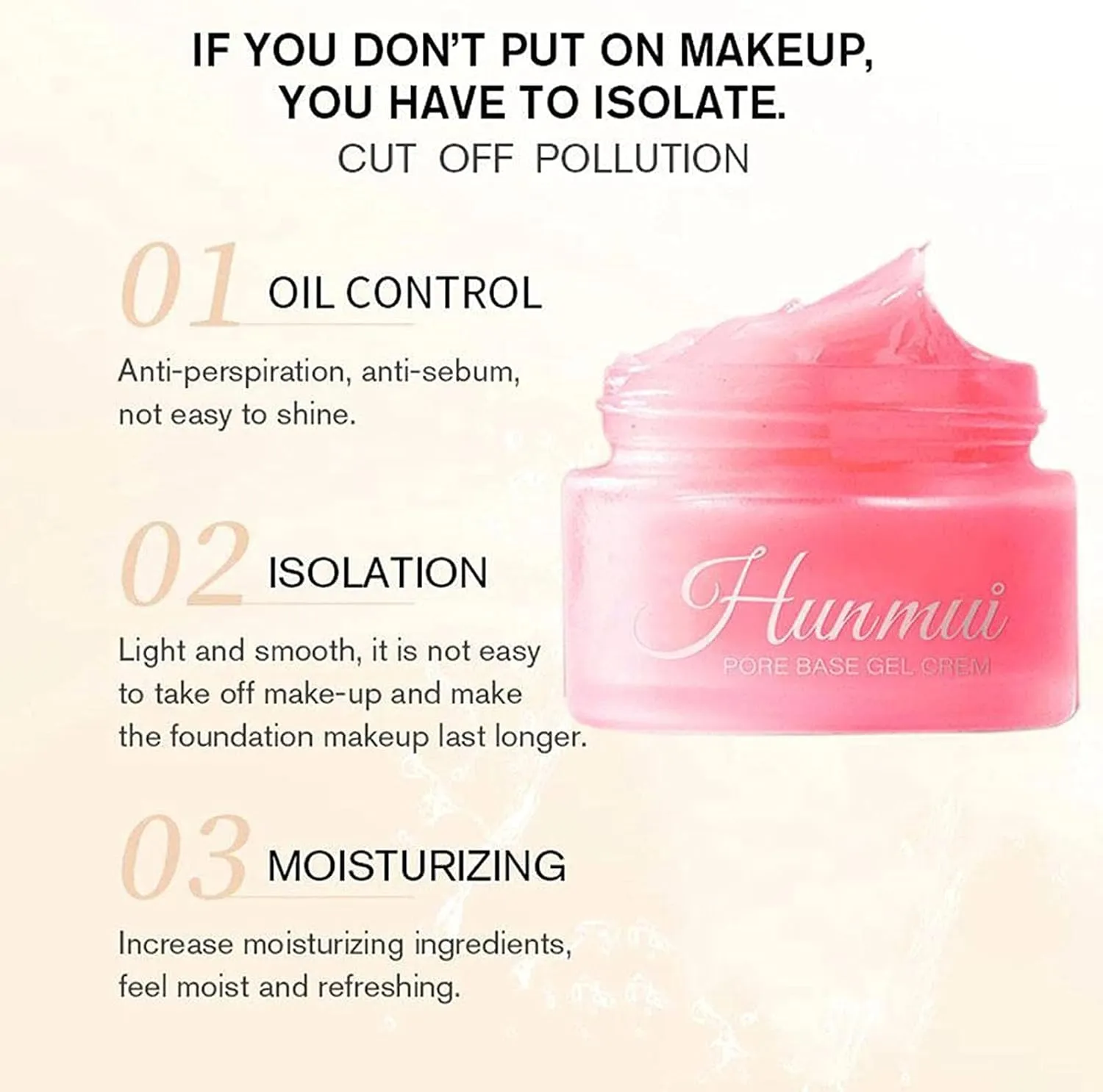 Pore Base Gel Cream, Face Primer, Deep Clean Gel Cream, Exfoliating, Shrink Pores, Anti-Aging, Oil Control Firming (2Pcs)