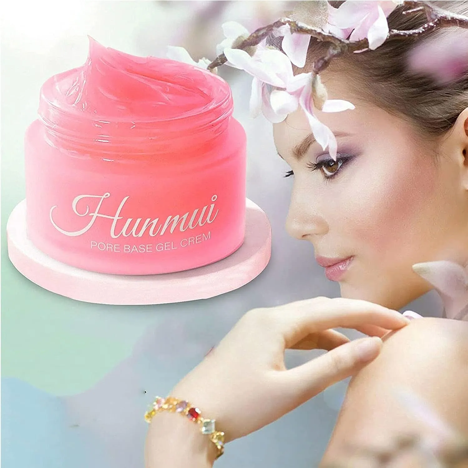 Pore Base Gel Cream, Face Primer, Deep Clean Gel Cream, Exfoliating, Shrink Pores, Anti-Aging, Oil Control Firming (2Pcs)