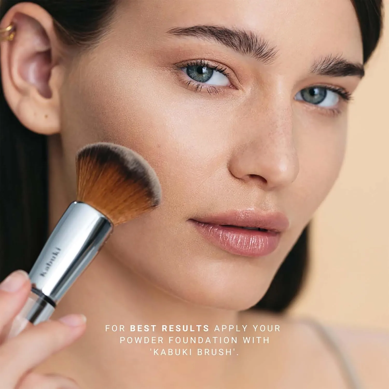 Powder Foundation Embla - Loose Powder, Medium/High Coverage - Moisturizing Creamy Texture - Purified Minerals, SPF 15, Water Resistant, Safe for Sensitive Skin - Med/Dark Warm, 0.25 oz