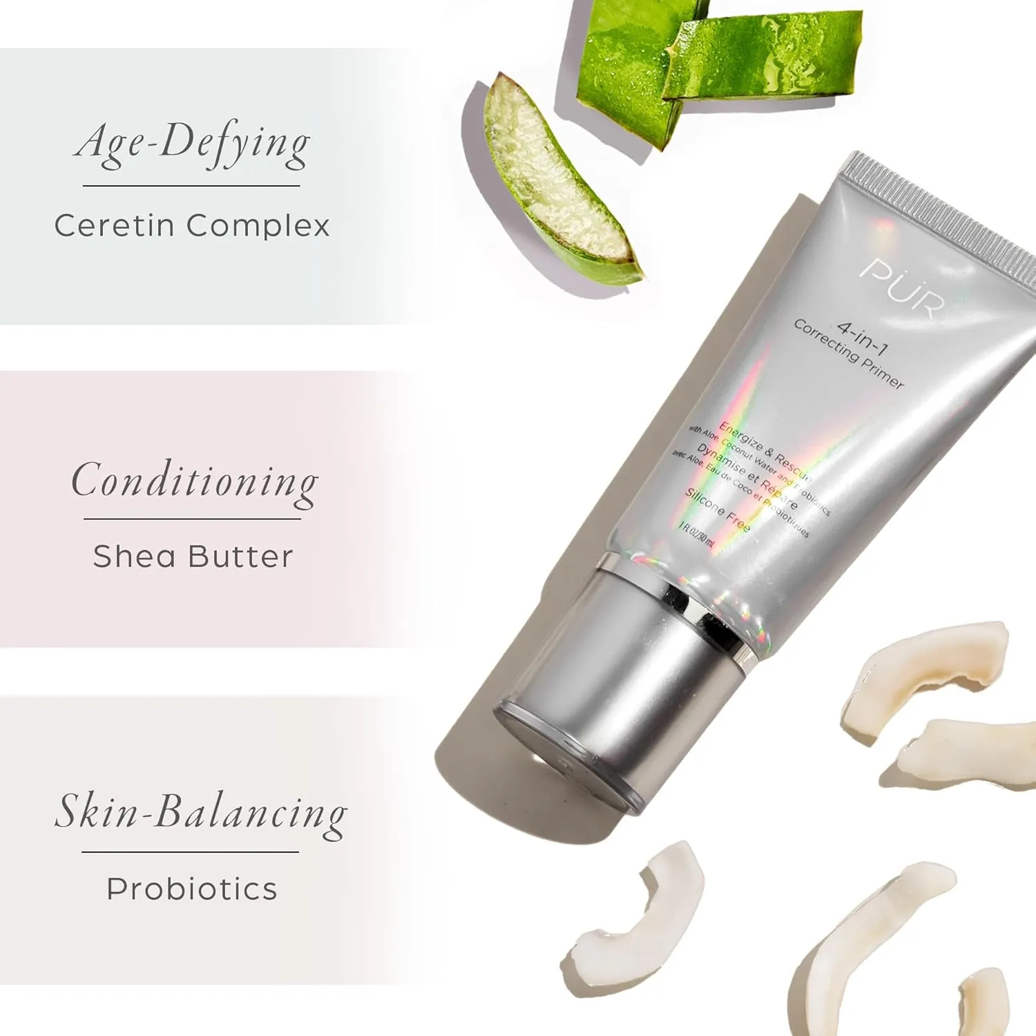 PÜR Beauty 4-in-1 Correcting Primer, Pore Reducer, Makeup Primer, Redness Reducer, Cruelty-Free, Lightweight Formula, Vegan Friendly