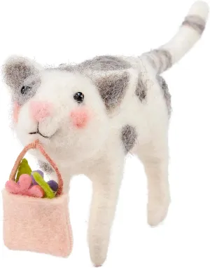 Primitives by Kathy Collectible Critter - Flower Bag Cat