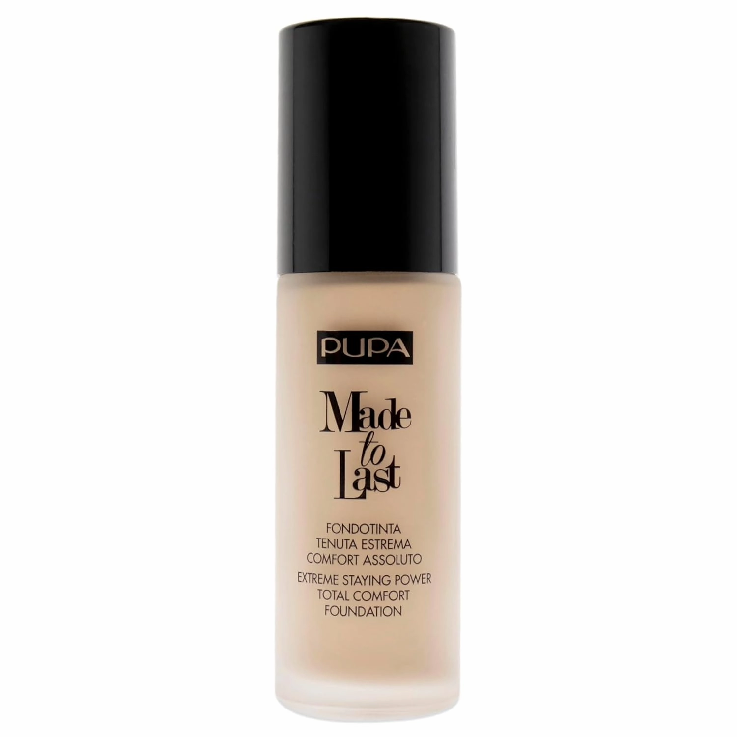 PUPA Milano Made To Last Extreme Staying Power Total Comfort Foundation - Extreme Hold Fluid Foundation - Long Lasting And Weather Resistant - Medium To High Coverage - Natural Beige - 1.01 Oz
