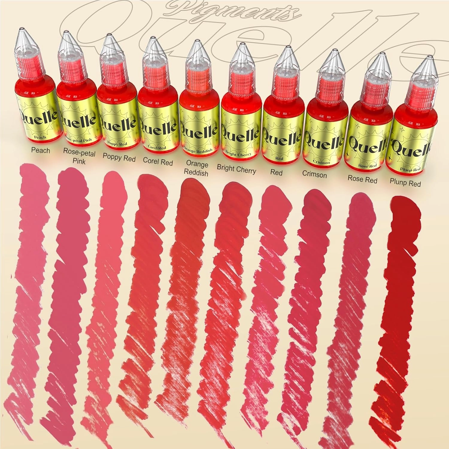 QUELLE Permanent Makeup Ink Lips Pigment Water Based 0.5oz/15ml Vegan Lip Ink Microblading Pigment for Lip Blush Permanent Makeup Lip Color (Rose-petal Pink)