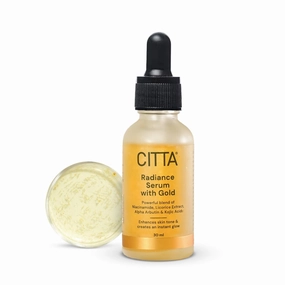 Radiance Ser.um With Gold For Face Glow Before Makeup | Face Ser.um For Sk.in Brightening For Women & Men | Licorice Extract, Arbutin & Kojic | Ser.um For Glowing Ski.n, All Ski.n Types | 30 ml