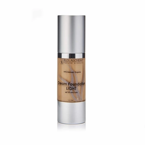 RD Alchemy - 99% Natural & Organic LIGHT Cream Foundation - Best Lightweight Foundation for Coverage of Blemishes, Sun Spots, Age Spots, or Under Eye Dark Circles. Anti Aging   SPF 25