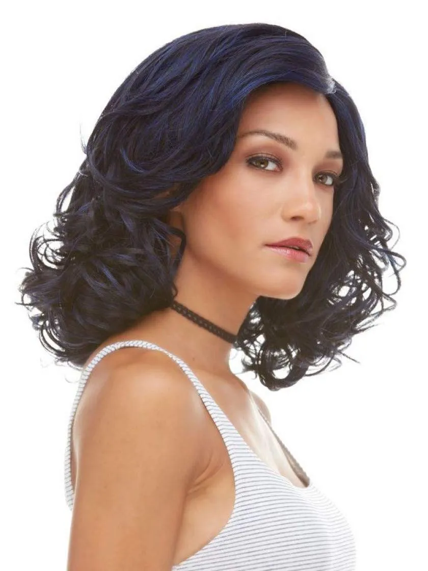 Reagan Blush Wig Color Pink Taffy - Sepia Wigs 14.5" Shoulder Length Curly Lace Front Heat Friendly Synthetic Hair Vibrant Costume Realistic Hairline Layered Bundle MaxWigs Hairloss Booklet