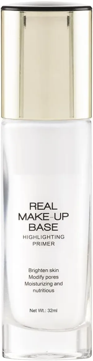Real Make.up Base Highlighting Primer| Skin-Hydrating Poreless Strobe Cream With Natural Glow Finish For Face Makeup |Shade- Natural Tint,32ml, White
