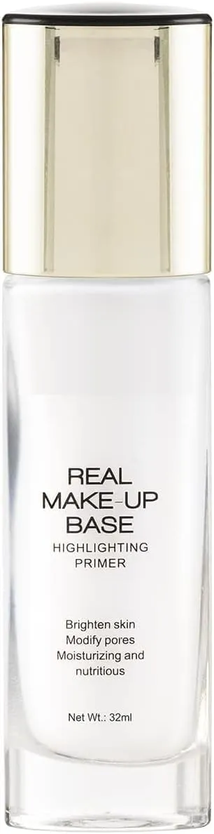 Real Makeup Base Highlighting Primer| Skin-Hydrating Poreless Strobe Cream With Natural Glow Finish For Face Makeup |Shade- Natural Tint,32ml, White