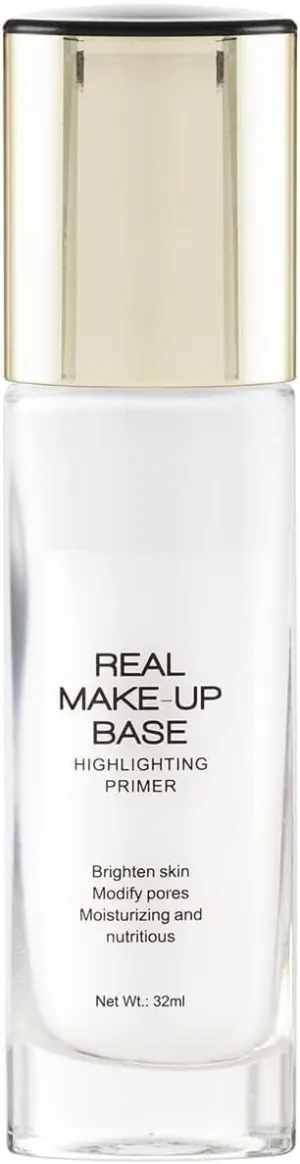 Real Makeup Base Highlighting Primer| Skin-Hydrating Poreless Strobe Cream With Natural Glow Finish For Face Makeup |Shade- Natural Tint,32ml, White