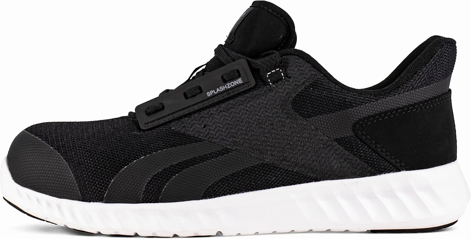 Reebok Men's Rb4023 Sublite Legend Athletic Work Composite Toe Shoe Black and White Industrial & Construction