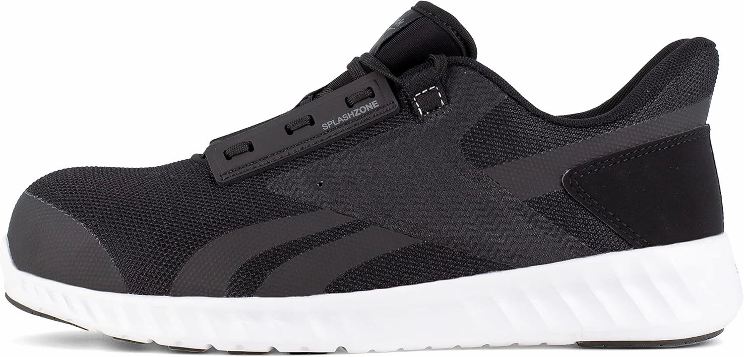 Reebok Men's Rb4023 Sublite Legend Athletic Work Composite Toe Shoe Black and White Industrial & Construction