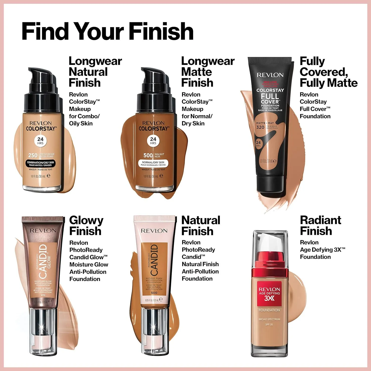 Revlon ColorStay Full Cover Longwear Matte Foundation, Heat & Sweat Resistant Lightweight Face Makeup, Ivory (110), 1.0 oz