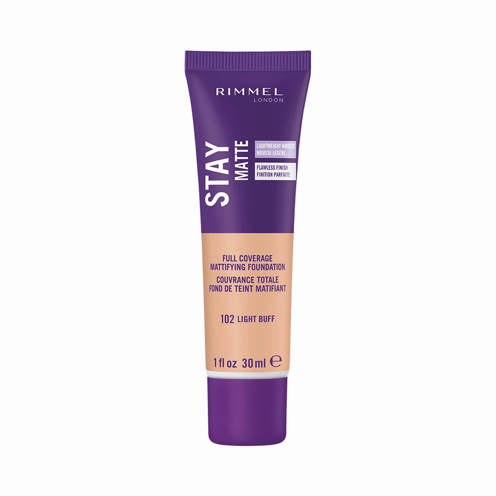 Rimmel Stay Matte Full Coverage Foundation 102 Light Buff
