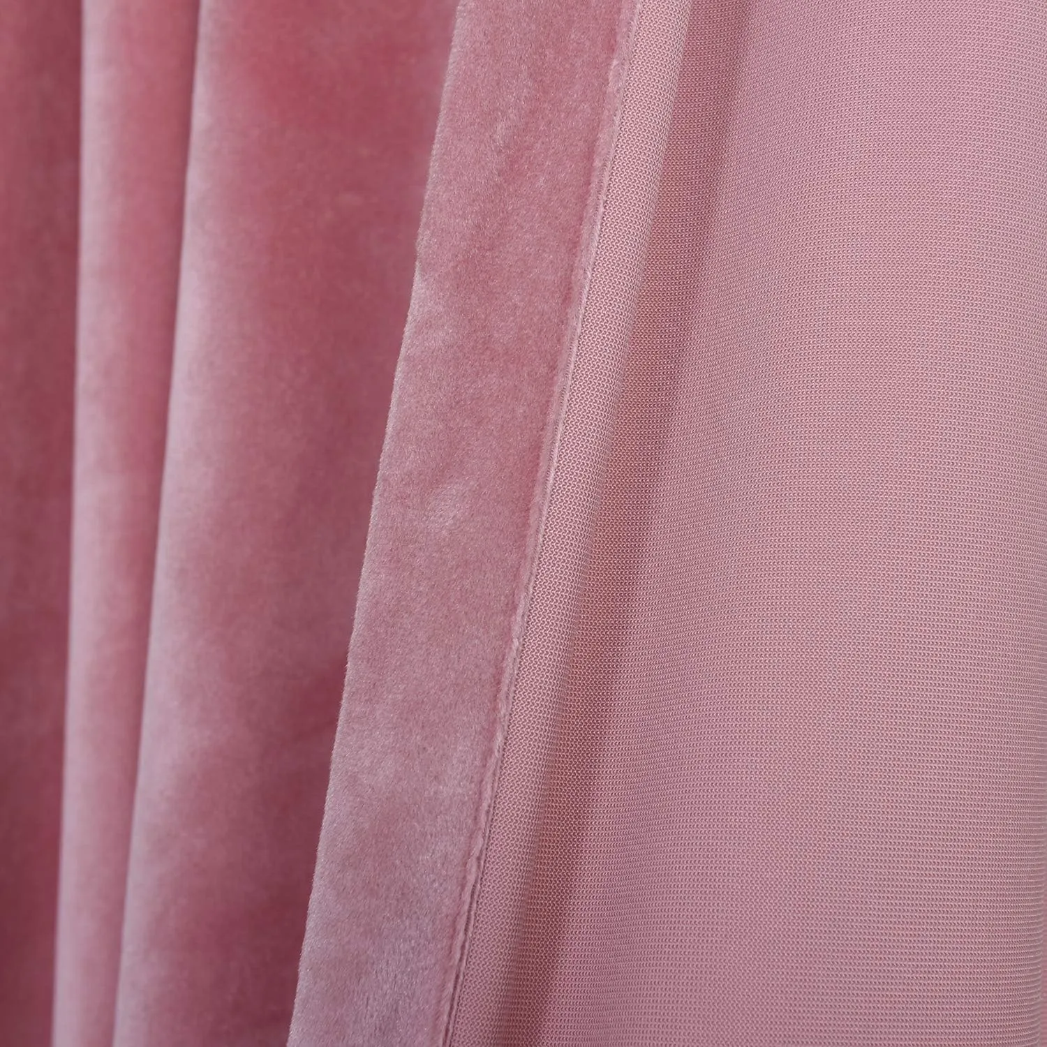 Roslynwood Blush Pink Velvet Curtains Light & Heat Block Window Treatment Energy Efficient Privacy Protection Drapes for Hotel/Living Room/Dining Room,Blush,W52 x L90, 2 Panels