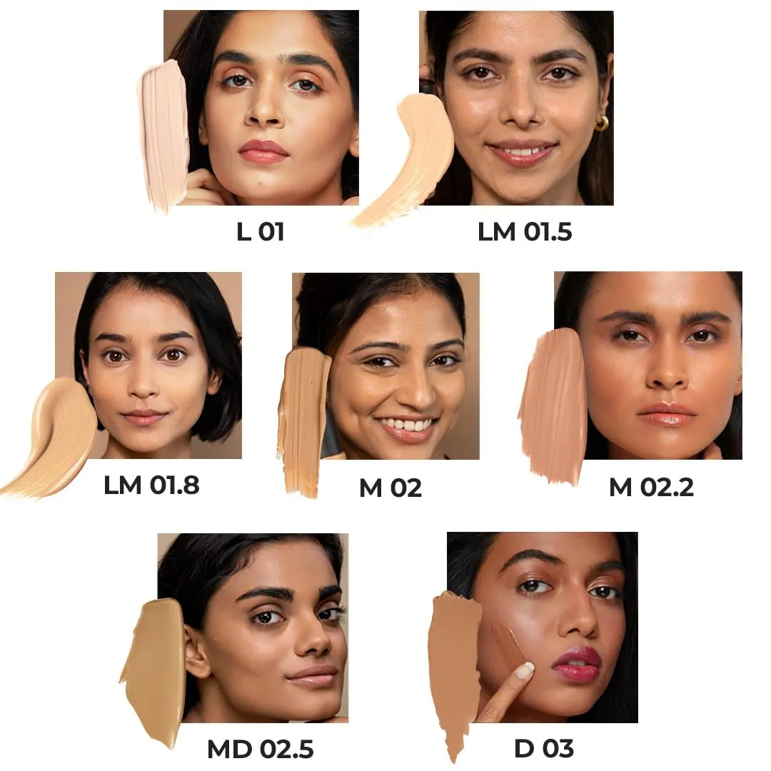 Ruby's Organics Liquid Foundation | Waterproof Full Coverage Long Lasting | Matte & Poreless, Full Coverage Blendable Normal to Oily Skin | Paraben and Synthetic Free| Shade MD2.5, 30ml