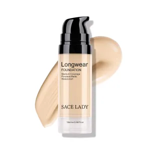 SACE LADY Matte Liquid Foundation, Long Wearing Flawless Foundation with Medium-Full Coverage, Poreless Face Makeup, Travel Size 0.40Fl Oz