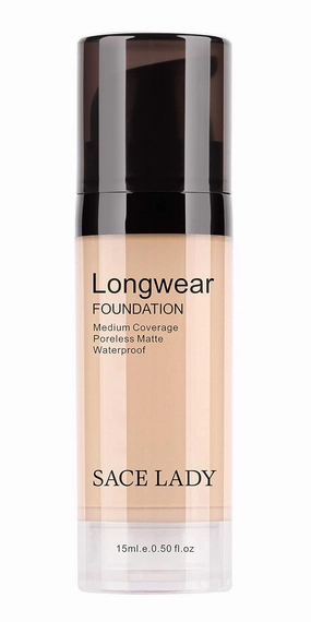 SACE LADY Matte Liquid Foundation, Long Wearing Flawless Foundation with Medium-Full Coverage, Poreless Face Makeup, 0.50Fl Oz/15ml, Fair