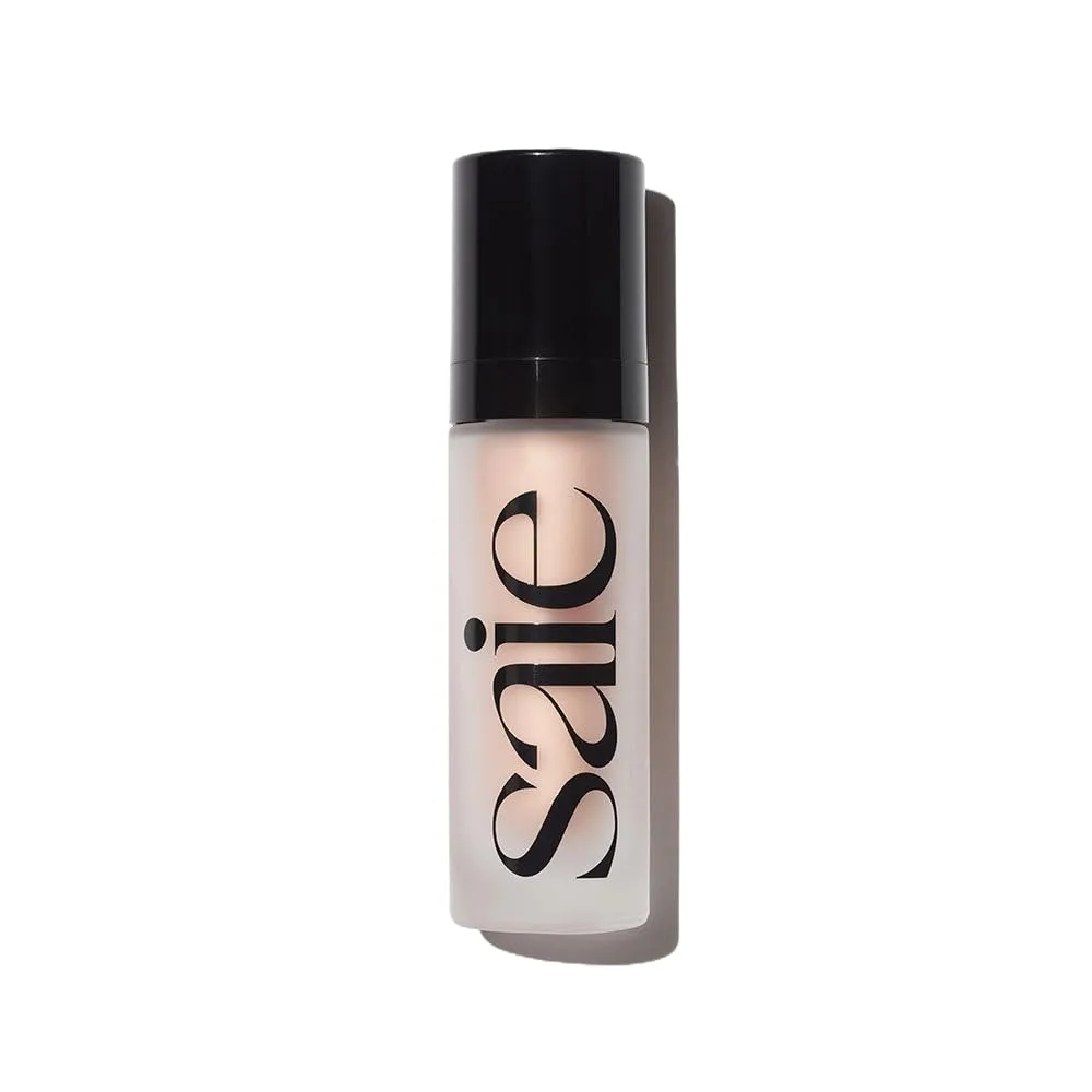 Saie Glowy Super Gel Lightweight Illuminator - Luminizer and Makeup Primer for Glowing Skin - Enriched with Vitamin C   Hydrating Squalane Oil - Warmglow (1 oz)