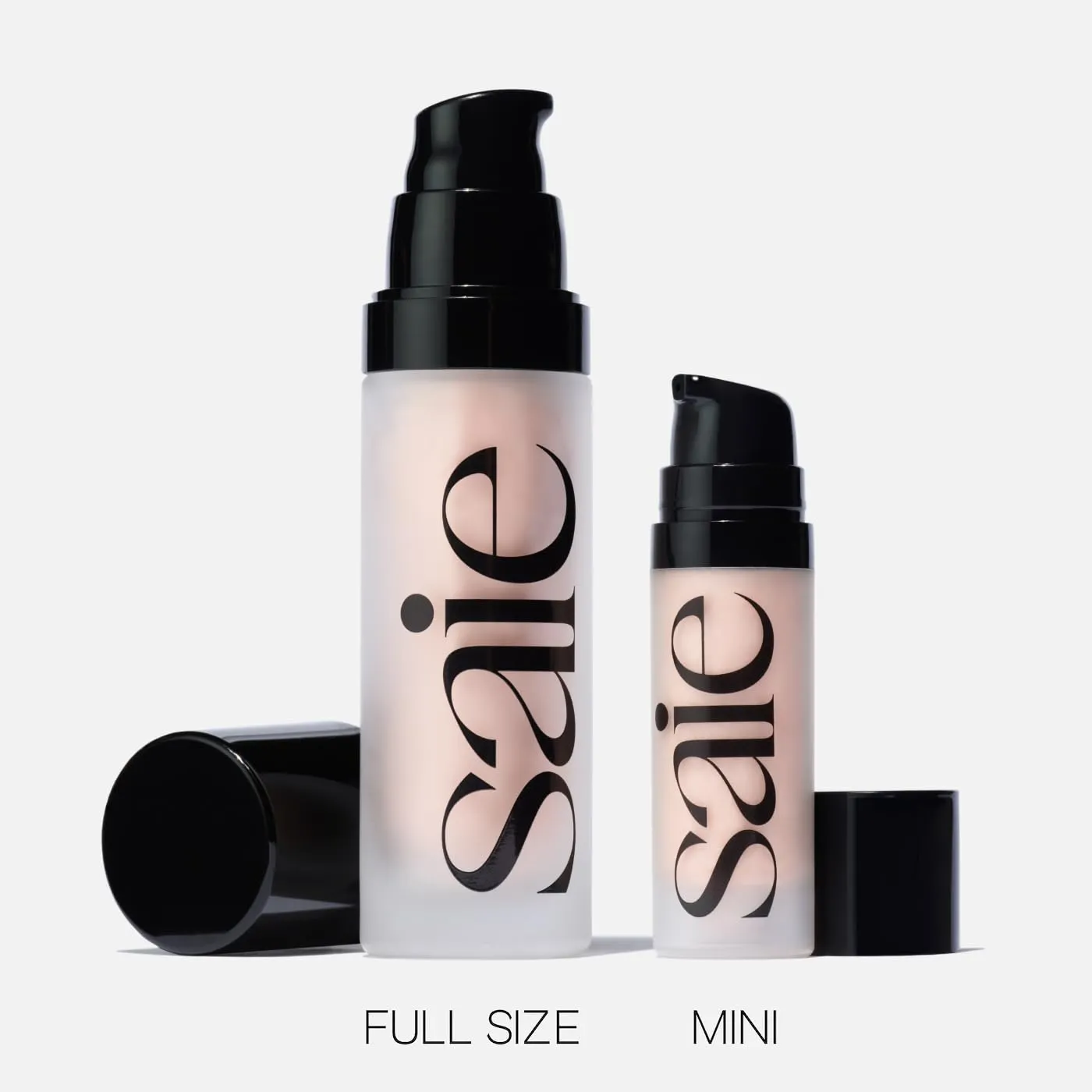 Saie Mini Glowy Super Gel Lightweight Illuminator - Luminizer   Makeup Primer for Glowing Skin - Enriched with Vitamin C   Hydrating Squalane Oil - Roseglow (0.5 oz)