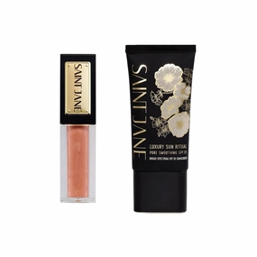 SAINT JANE - Luxury Lip Oil (Bliss)   Sun Ritual Pore Smoothing SPF 30 Mineral Sunscreen | Luxury, Floral-Infused, Clean Skincare