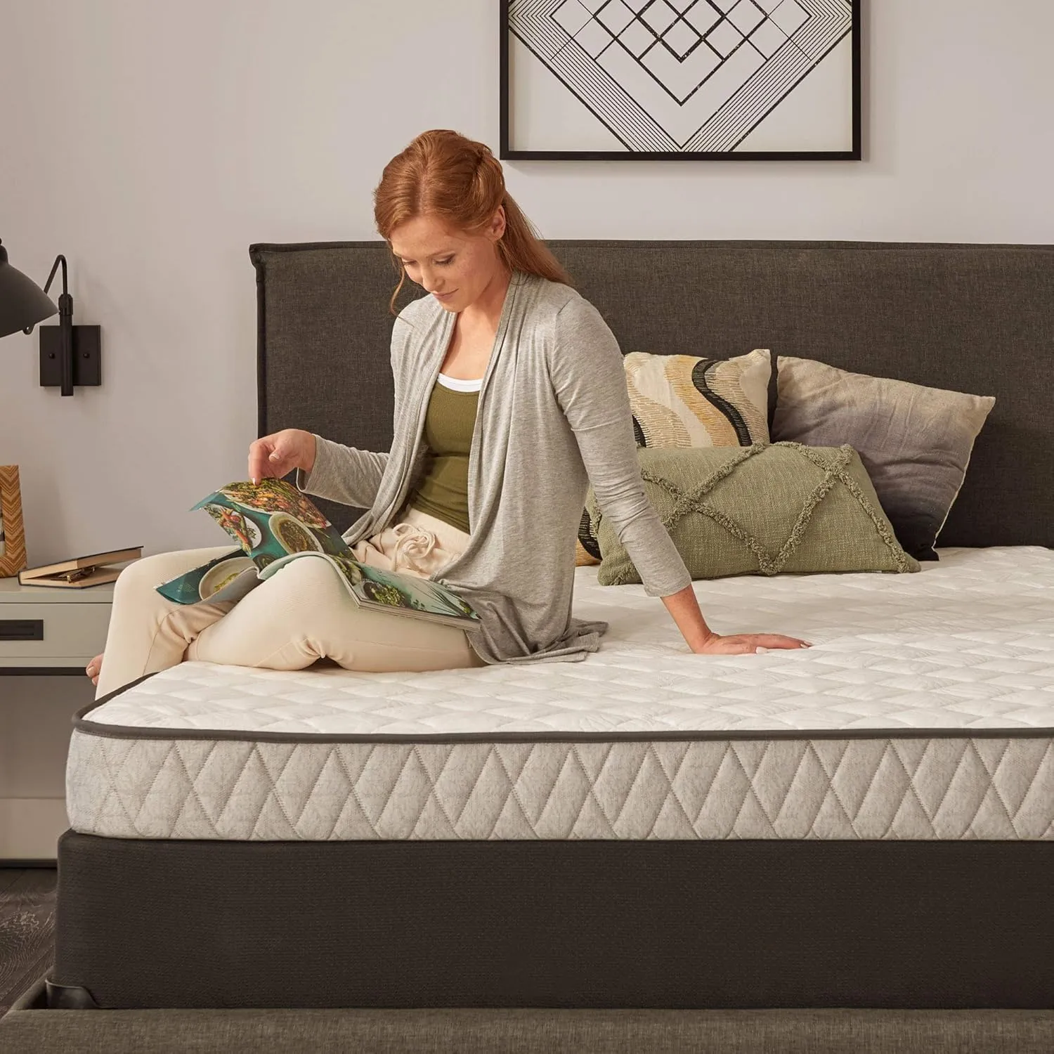 Sealy Essentials Spring Spruce Firm Feel Mattress and 5-Inch Foundation, Full