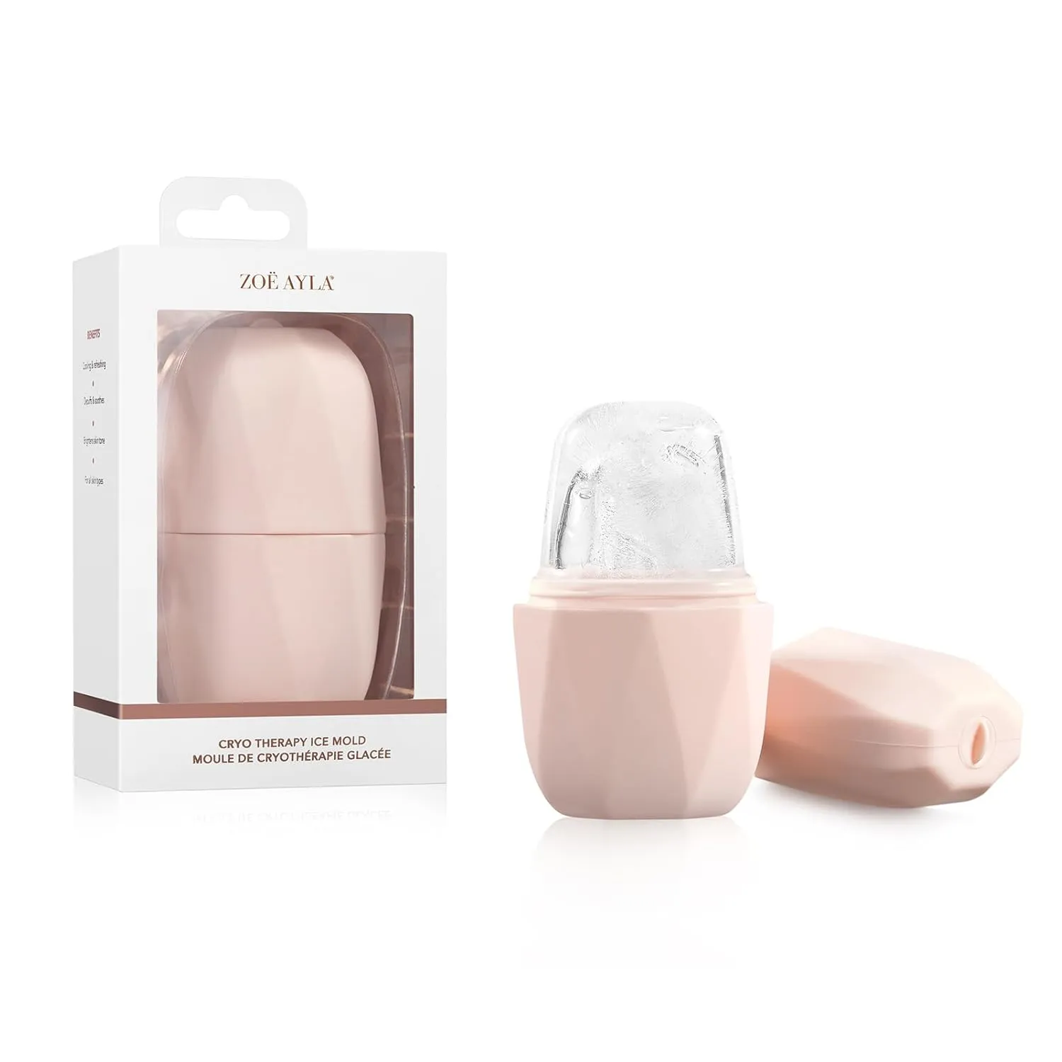 Silicone Cryo Ice Mold. Silicone Ice Mold For Face. Skin Care Face Roller, Facial Beauty Ice Roller Skin Care Tools, Ice Facial Cube, Skincare Ice Roller, Under Eye Ice Roller, Blush Pink