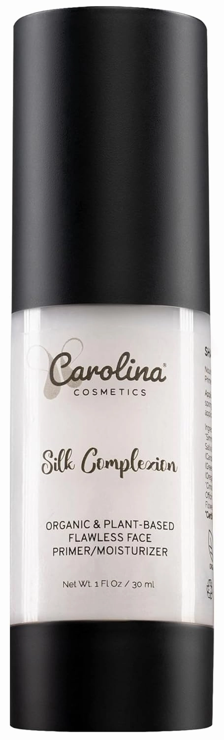 Silk Complexion Plant-Based Moisturizer & Primer 30ml - Aloe Infused Hydration for Flawless Makeup Application w/Aloe, Rose Hip Oil & Candelilla Wax - Vegan, Organic, Gluten-Free